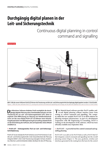 SIGNAL+DRAHT reports on ProVI LST
